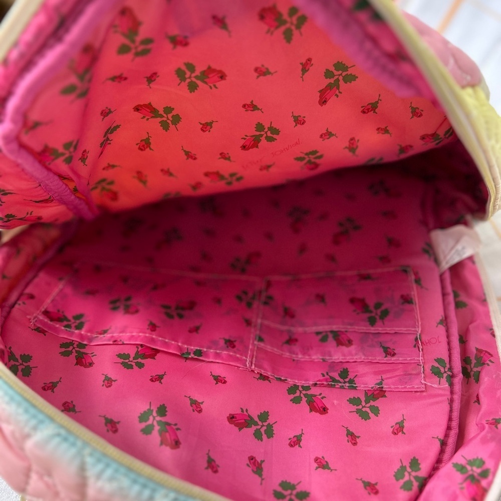 Betsey Johnson Retired Colorful Quilted Backpack Diaperbag - Picture 3 of 4